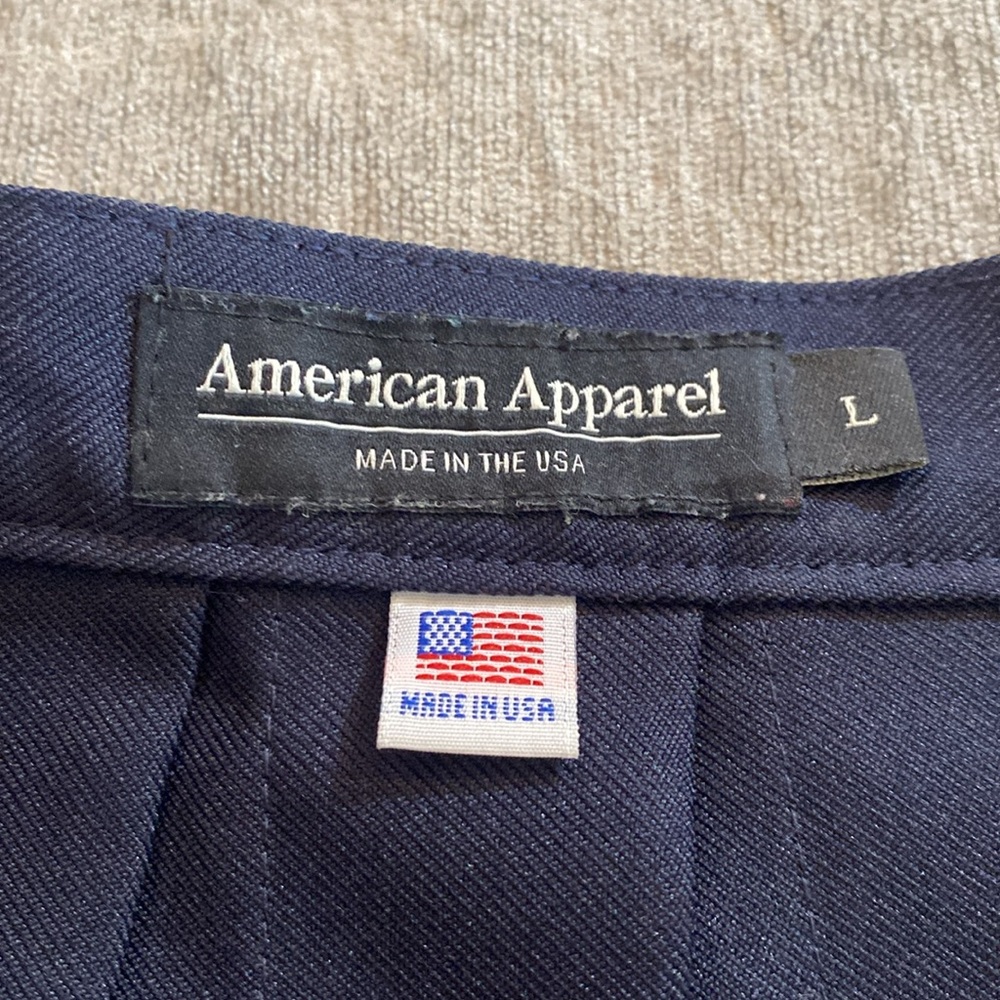 American Apparel size Large navy blue pleated skirt. {287} - Picture 7 of 11